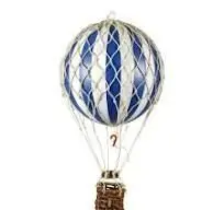 GLOBO AEROESTATICO AZUL BLANCO 8 CM