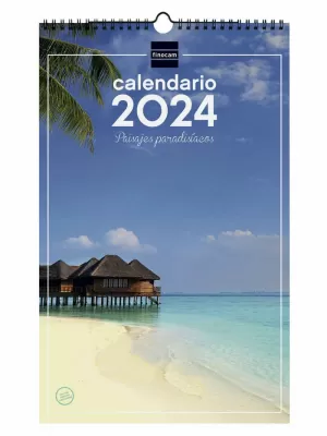 2024 * CALENDARIO PARED ESPIRAL 25X40 PAISAJES PARADISIACOS