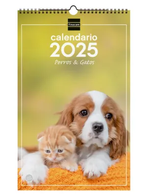 2025 * CALENDARIO PARED ESP 25X40 PERROS GAT