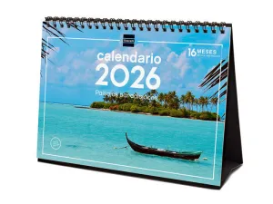 2026 CALENDARIO SOBREMESA PAISAJES PARADISIACOS