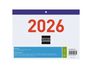 2026 CALENDARIO FALDILLA NUMEROS GRANDES F92 21X15