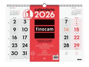 2026 CALENDARIO PARED NUMEROS GRANDES L