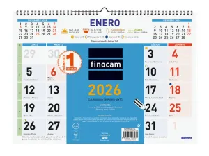 2026 CALENDARIO PARED COLOR MIXTO L 43X31