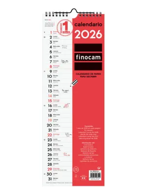2026 CALENDARIO PARED ESCRIBIR LARGO L
