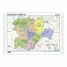 MAPA CASTILLA Y LEON  42 X 30 PLASTIFICADO  REF 00192