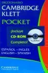 CAMBRIDGE KLETT POCKET+CD-ROM INGLES-ESPAÑOL/ESPAÑOL-INGLES