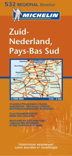 MAPA REGIONAL ZUID-NEDERLAND / PAYS-BAS SUD