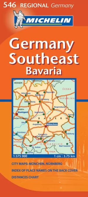 MAPA REGIONAL GERMANY SOUTHEAST, BAVARIA