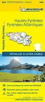 MAPA HAUTES-PYRENEES ATLANTIQUES 11342  1:150.000