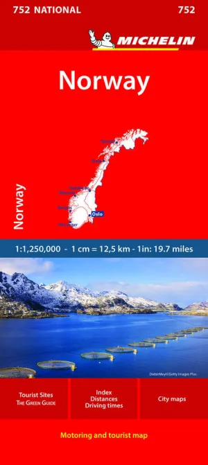 MAPA NORUEGA   1:1.250.000