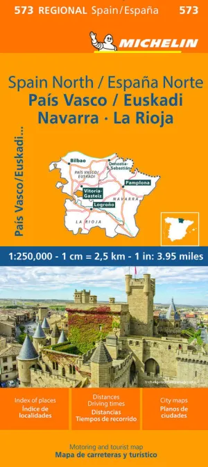 MAPA PAIS VASCO, NAVARRA, LA RIOJA  1:250.000