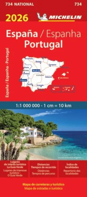 MAPA ESPAÑA PORTUGAL 1:1000000    2026