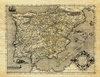 MAPA HISPANIA 1602 PERGAMINO   52 X 41