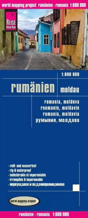 MAPA RUMANÍA - MOLDAVIA 1:600.000 IMPERMEABLE