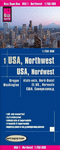 MAPA USA1 NOROESTE 1:750.000 IMPERMEABLE