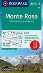 MAPA MONTE ROSA, VALLE ANZASCA, VALSESIA  88       1:50.000