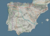 MAPA CAMINOS DE SANTIAGO IN SPAIN & PORTUGAL 50X70