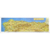 MAPA CAMINO DE SANTIAGO RELIEVE 77 X 33