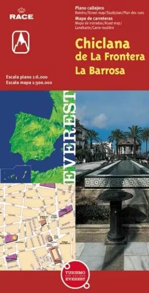 CHICLANA DE LA FRONTERA / PLAYA DE LA BARROSA. PLANO CALLEJERO Y MAPA DE CARRETE