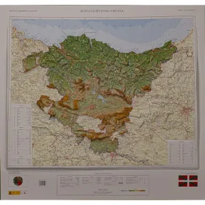 MAPA PAÍS VASCO RELIEVE  88 X 91   E 1:200.000