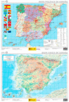 MAPA ESPAÑA POLITICO FISICO 1,38 * 0,97  MT