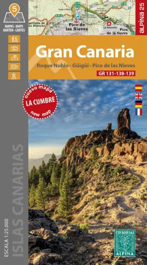 MAPA GRAN CANARIA 1:25.000    (5 MAPAS)