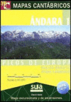 MAPA PICOS DE EUROPA ORIENTAL  ANDARA 1:20.000