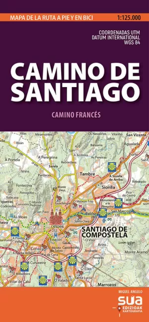 MAPA CAMINO DE SANTIAGO 1:125.000