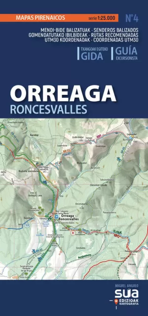 MAPA ORREAGA 1:25.000      - MAPAS PIRENAICOS