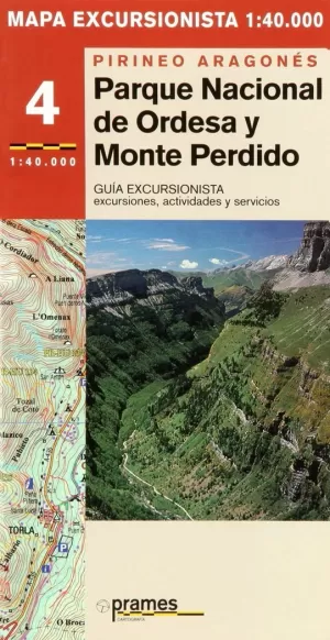 MAPA EXCURSIONISTA PARQUE NACIONAL DE ORDESA Y MONTE PERDIDO