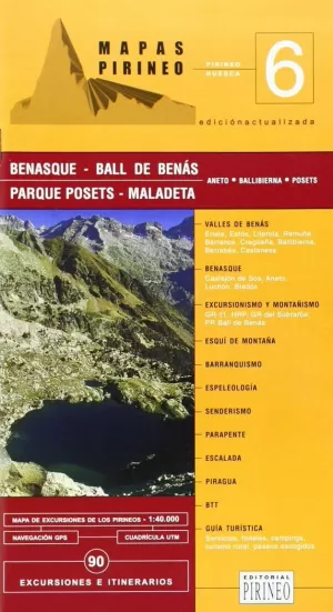 GUÍA MAPA EXCURSIONISTA DEL VALLE DE BENASQUE