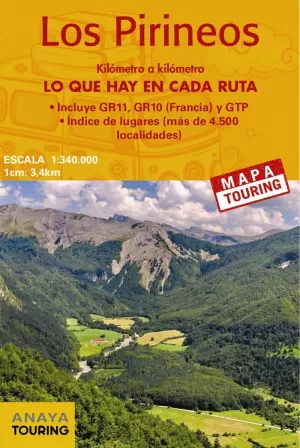 MAPA DE LOS PIRINEOS 1:340.000 -  (DESPLEGABLE)