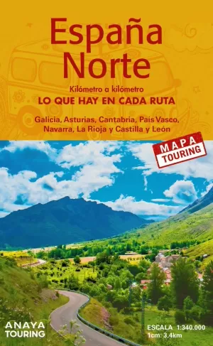 MAPA ESPAÑA NORTE 1:340.000