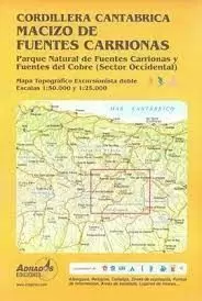 MAPA CORDILLERA CANTÁBRICA. MACIZO DE FUENTES CARRIONAS, PARQUE NATURAL DE FUENTES CA