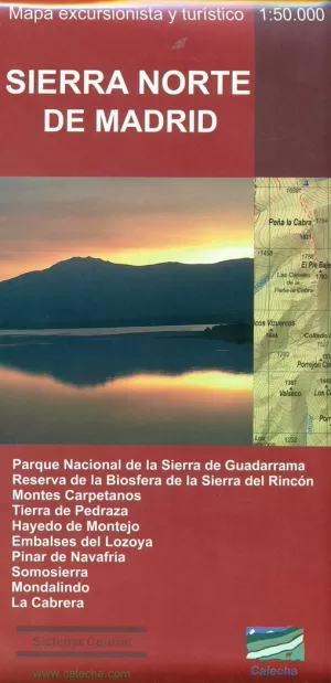 SIERRA NORTE DE MADRID. MAPA EXCURSIONISTA Y TURÍSTICO