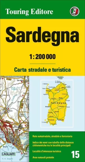 SARDEGNA 1:200.000. CARTA STRADALE E TURISTICA. EDIZ. MULTILINGUE (CARTE REGIONA