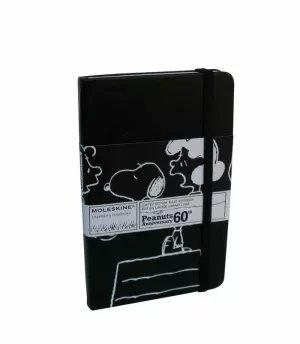 PEANUTS BLACK P RULED NOTEBOOK NEGRO RAYADO