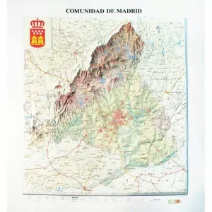 MAPA MADRID RELIEVE  90 X 100