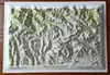 MAPA CORDILLERA CANTABRICA PEÑA ORNIZ EN RELIEVE 64 X 45