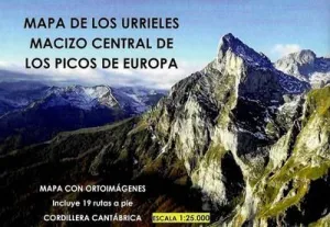 MAPA URRIELES. MACIZO CENTRAL PICOS DE EUROPA 1:25.000